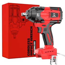 Cordless Impact Wrench 1/2 inch for Milwaukee 18V Battery, 600FT-LBS (810N.m) Brushless Electric Impact Gun Includes LED Work Light, 2100RPM High Torque Impact Driver, Bare Tool Only