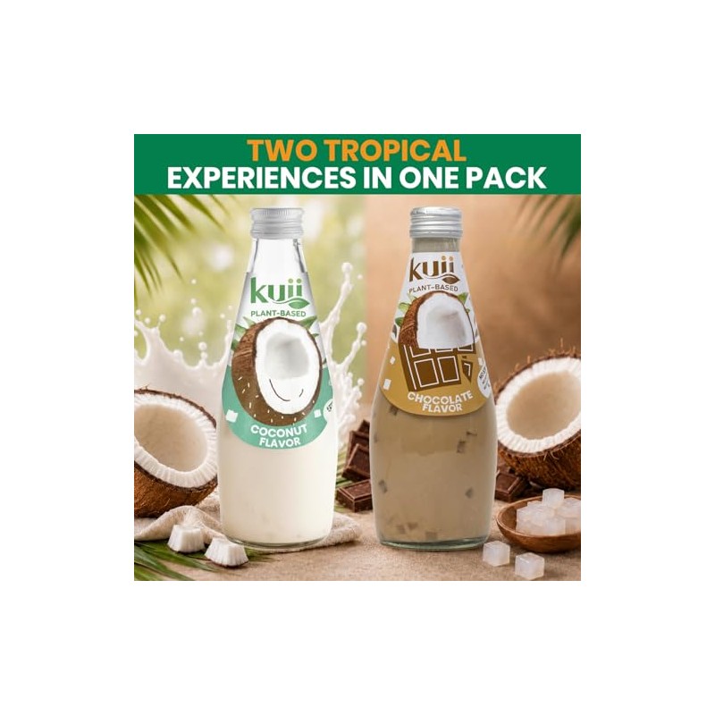 Kuii Coconut Milk Drink Variety Pack – Original Coconut Jelly