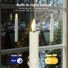 Yeelida Flickering Flameless Short Window Candles with Sensor Dusk to