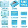 8 Set Packing Cubes for Travel Luggage Packing Bags Reusable