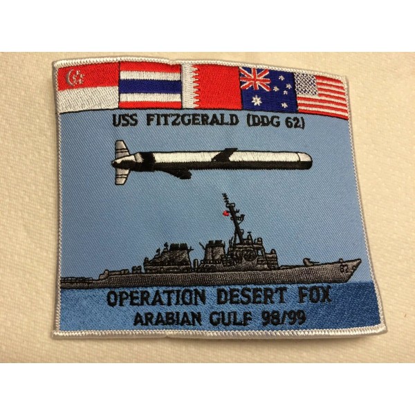 Patch of USS FITZGERALD DDG-62 OPERATION DESERT FOX 98-99
