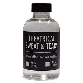 Sweat and Tears -Theater Special FX Makeup. Create Movie Quality Fake Tears, Perspiration, Sweat, Beads of Water, Wet Hair. Extra Glossy, Thick Professional Formula. Slow Drying. Non Toxic