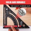 LARMEIL Carpenter Square 7 inch Woodworking Tools Adjustable Rafter Square