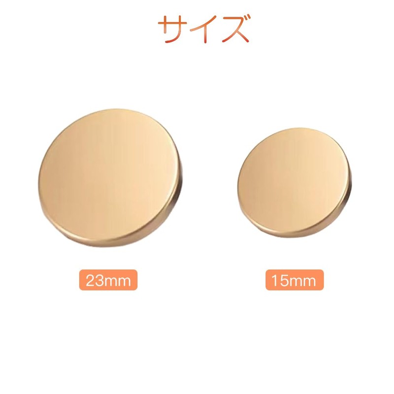 LIANHATA 12 Pcs Gold Button Repair Accessories Gold Color Cuff