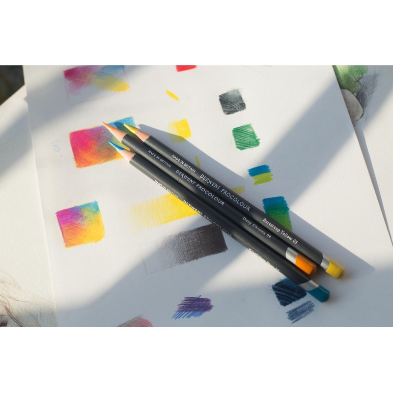 Derwent Procolour Pencils Set Of 36 In Tin, 4mm Round