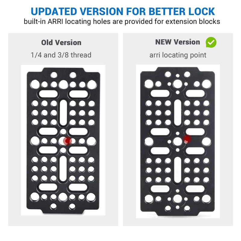 SMALLRIG Kamera Käseplatte Cheese Mounting Plate mit 1/4, 3/8 Gewinde