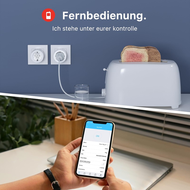 THIRDREALITY Smart Plug E3 with Energy Monitoring, Zigbee Repeater, Remote