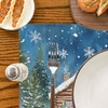 Christmas Snowflake Deer Placemats Set of 4 Christmas Dining Place
