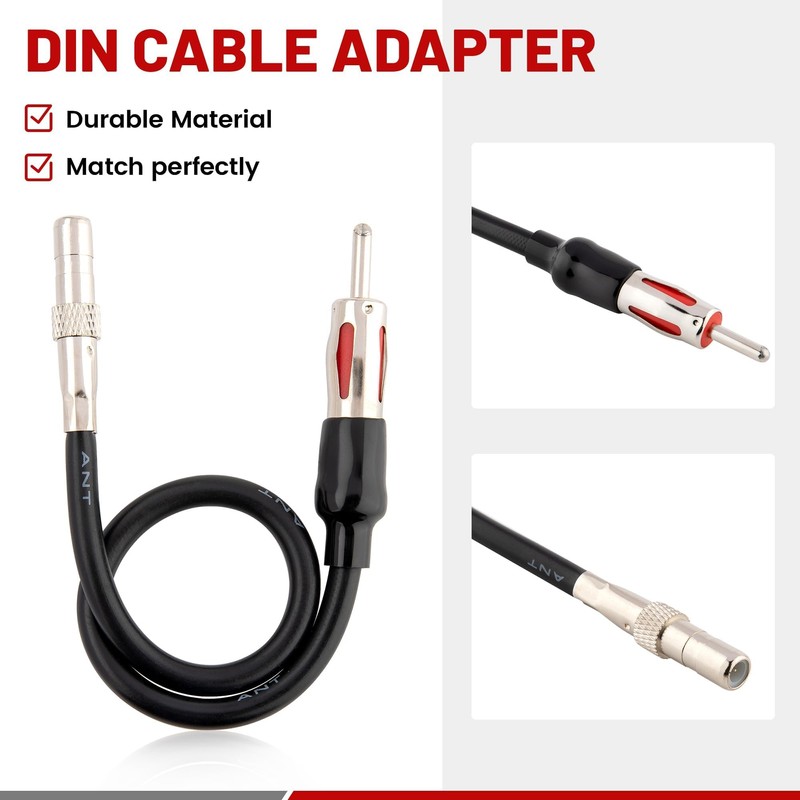 RED WOLF Car Radio Wiring Harness W/Anetnna Adapter RCA Input
