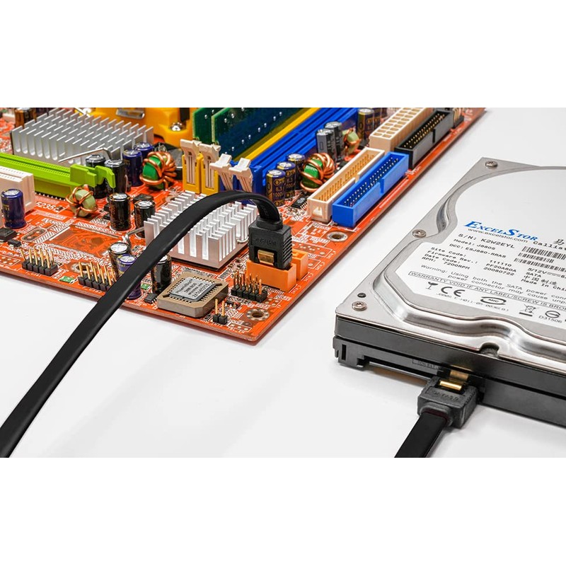 BIGtec SATA Cable 0,7m schwarz gerade/gerade