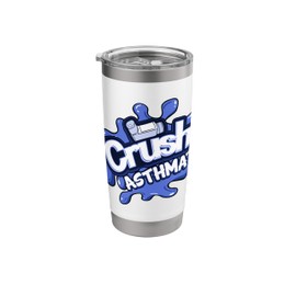 Asthma Awareness Respiratory Inhaler Disease Rhinitis Gift Stainless Steel Insulated Tumbler