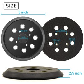 5" Replacement Sander Pad for Milwaukee 6021-21, 6034-21 Random Orbit Sanders,Replacement for Pad OE# 51-36-7090 & 51-36-7100,4 Pack