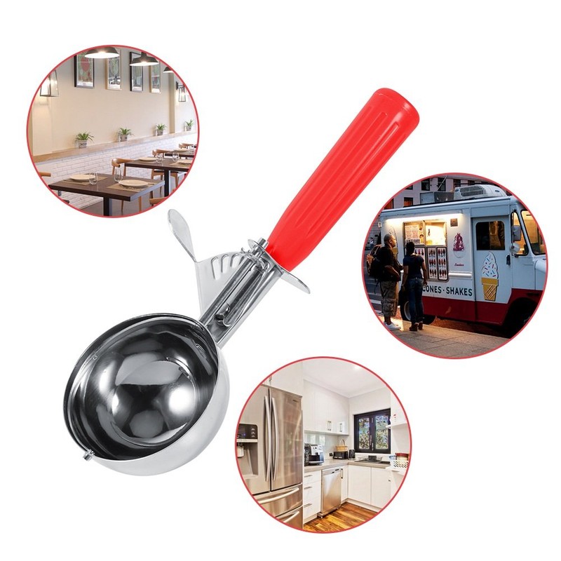 Stainless Steel Ice Cream Spoon Fruit Vegetable Spoons Kitchen Gadget