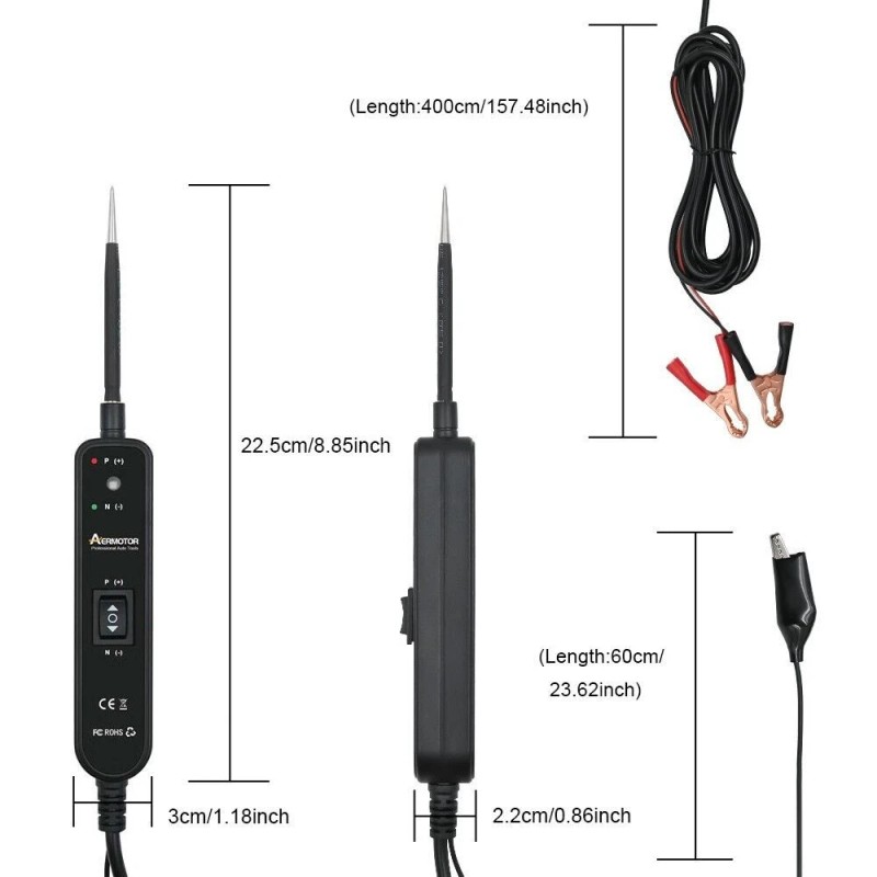 GEARZAAR Digital Automotive Car Power Probe Circuit Electrical Tester Test