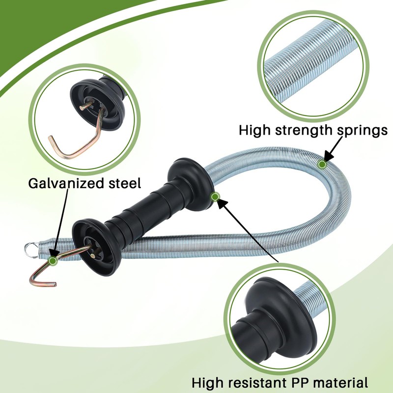 Hicarer 8 Set Electric Fence Spring Gate Handles Kit, Fence