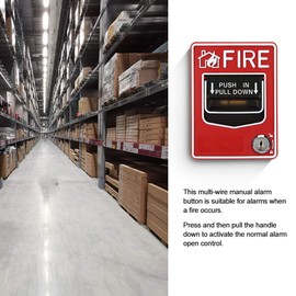 Botón de Alarma Contra Incendios, 9-28 VCC Estación de Alarma Contra Incendios Emergencia, Punto de llamada Manual Convencional de Doble Acción, Sistema de Cables Múltiples, Seguridad para Operar