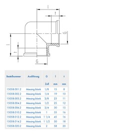 ABA Beul 15058.001.2 Angle 90° Female Thread Brass