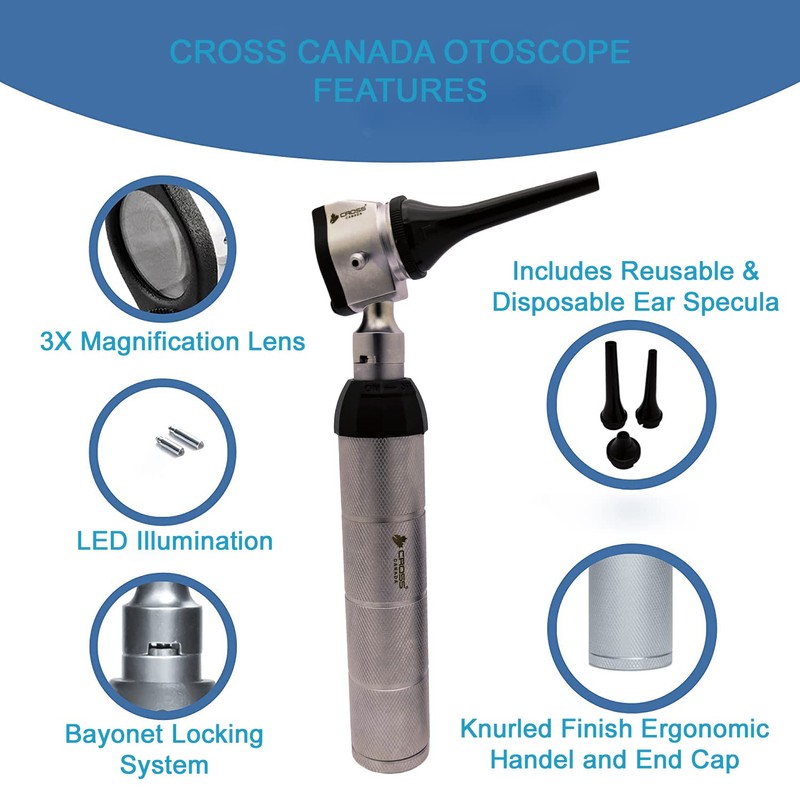 Cross Canada 11-061 Veterinary LED ENT Ophthalmoscope & Otoscope Diagnostic
