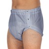 Suprima 1-249-011 Unisex PVC Briefs Buttonable Size S Transparent Blue
