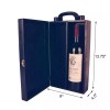 YK DECOR S/2 Wood Wine Box Carrying Case Double Bottle
