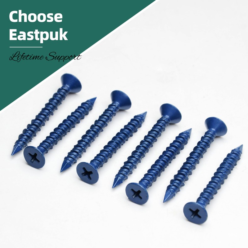 100Pcs 3/16 x 1-3/4" Concrete Screws Anchors with Drill Bit,