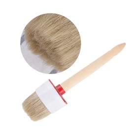 MAGICLULU Pig Bristle Round Head Touchup Brush for Painting Car Wash Dusting Durable Handle Multi Purpose Household Industrial Use Brush Random Color