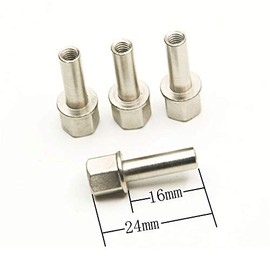 MOHERO Metal Center Nuts for 1/10 RC Crawler Car SCX10 Wraith 12mm Wheel Hub Hex Drive Adaptor 20mm Extension (20mm)