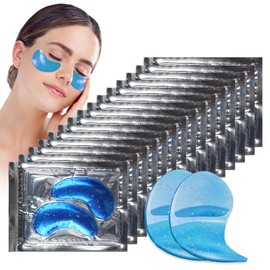 Pack of 24 Eye Plasters, Collagen Eye Masks, Moisturising Eye Pads, Anti-Ageing Eye Pads for Removing Dark Circles and Reducing Wrinkles (Blue)