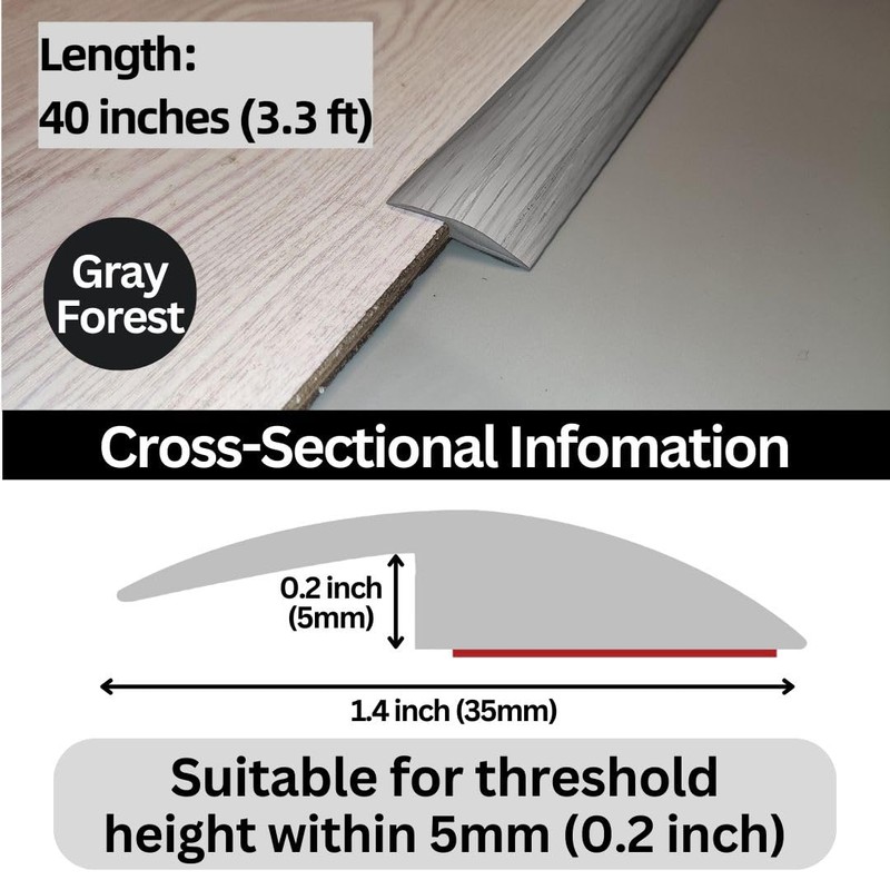 Maxiroc Floor Transition Strip Self Adhesive Carpet Wood Tile Vinyl