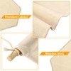 FVIEXE 8PCS Beige Canvas Banner Blank, Canvas Banners with Wooden