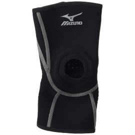 [ミズノ] バイオギアサポーターひざ用(左右兼用・1枚入り) 安定 保護 保温 男女兼用 50MS310 91 ブラック×シルバー XL