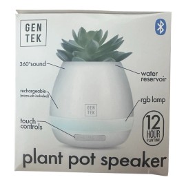 Gentek Gen Tek Plant Pot Bluetooth Wireless Speaker Multicolor