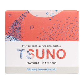 Tsuno Natural Bamboo Panty Liners - Ultra Thin Box of 20