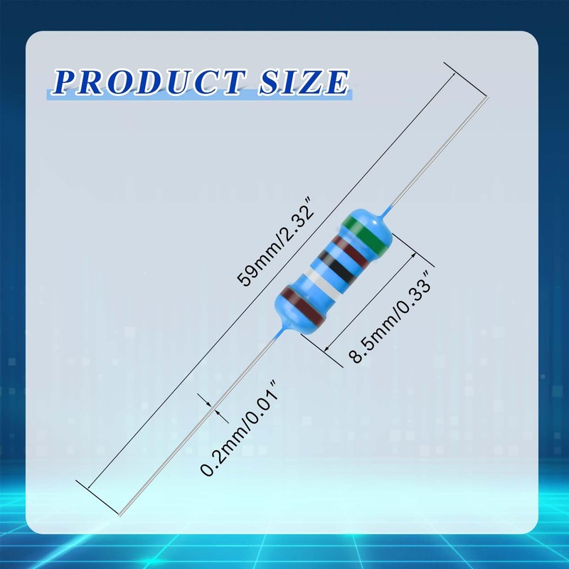 150pcs Metal Film Resistor 120 Ohm 1/2w (0.5 watt) ±1%