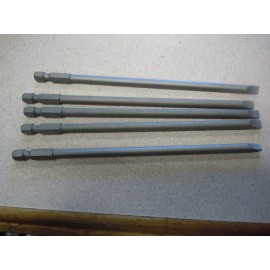 Vega 5F-6R x 6" Slotted Power Bits VEGA 1150F06A Lot of 5