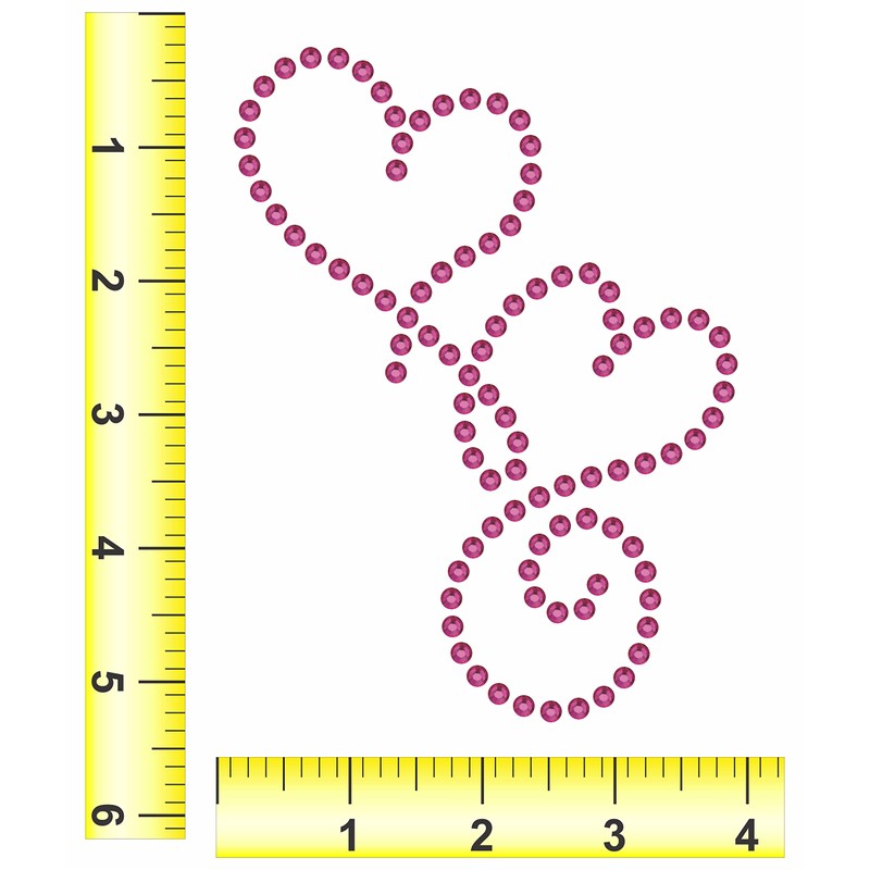 Rhinestone Genie Two Hearts - Plantilla magnética de diamantes de