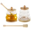 Epicover 2Pcs Honey Pot with Dipper & Sealed Lid 14.2