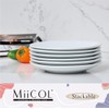 Miicol Small Dessert Plates Set of 6, Ceramic White Appetizer