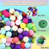 MAIBAOTA 120 Pcs Silicone Beads 24 Colors 15 mm Silcone