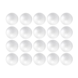 Crafjie Craft Foam Balls 2.75 Inches in Diameter 20-Pack, Smooth Polystyrenets Foam Ball, for Decoration Household School Projects DIY Arts and Craft, White