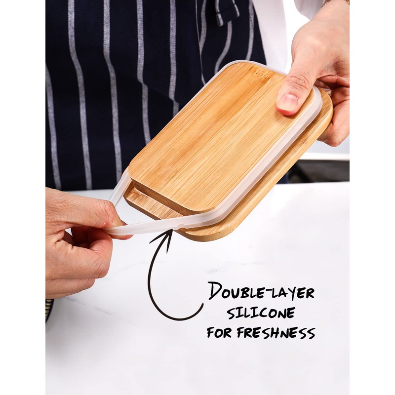 Butter Dish with Lid: Butter Dish for Countertop- AISBUGUR Metal