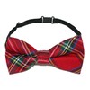 CTM® Men's Plaid Print Bow Tie with Solid Suspender Set,