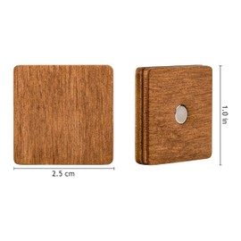 Wooden Refrigerator Magnets, Decorative Magnets, Office Magnets, Square Fridge Magnets. Brown small Size