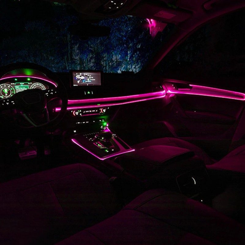 Unbranded Pink LED Car EL Wire Neon String Strip Lights