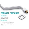 16 Inch S Shape Chrome Shower Head Arm, Square Wall
