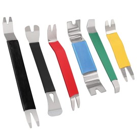 DODODIY Stainless Steel Trim Removal Tools 6PCS Trim Removal Tool Set, Universal Car Body Kit for Car Clips Removal, Dashboard Removal and Car Door Panel Trim Removal (Colorful)