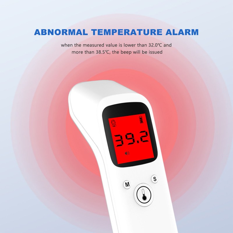 Forehead Thermometer White Large Display Memory Function Handheld Infrared Baby