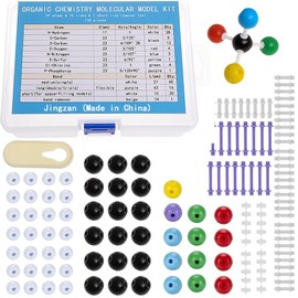 Jingzan 136 Piece Organic Chemistry Model Kit Chemistry Molecular Model Kit for Student or Teacher - 59 Atoms and 76 Bonds and 1 Short Link Removal Tool