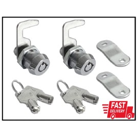 NIANNIAN 2 Pack Toolbox Lock 5/8" Tubular Cam Replacement Lock Hook Cam Keyed Alike with