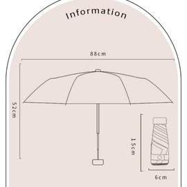 Frafuo Mini Travel Sun Umbrella for Purse With Case,Small Compact UV Umbrella for Sun and Rain,Lightweight & Portable,Windproof Parasol Umbrella with 99% UV Protection for Women Men Kids(Black）